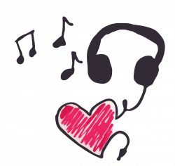 Clipart - Music Heart - Cleaned Up