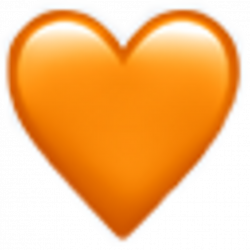 orange heart flourished emoji flourished freetoedit...