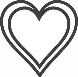Double Heart Outline Clip Art at Clker.com - vector clip art online ...