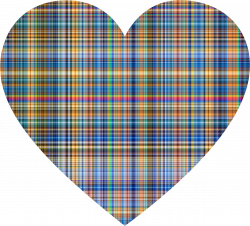 Clipart - Colorful Gingham Heart