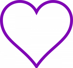 Purple Heart Outline Clip Art at Clker.com - vector clip art online ...