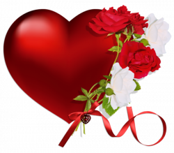 Heart With Roses Png