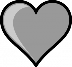 Gray Heart Clip Art at Clker.com - vector clip art online, royalty ...