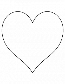 8 inch heart pattern. Use the printable outline for crafts, creating ...