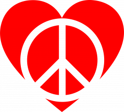 Clipart - Red Peace Heart