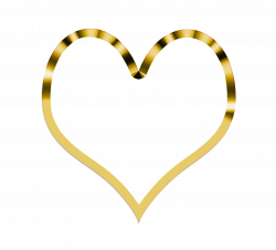 Heart Simple Golden transparent PNG - StickPNG