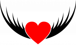 Clipart - Flying Heart Simple 2