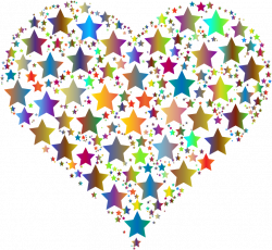 Clipart - Colorful Heart Stars 4