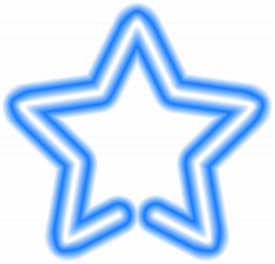 Neon Star Blue Clip Art PNG Image | Gallery Yopriceville - High ...