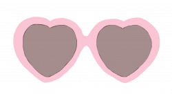 ftestickers sunglasses heart pink...