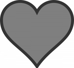 Gray Heart Clip Art at Clker.com - vector clip art online, royalty ...