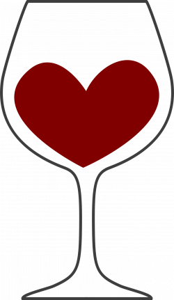 Clipart - Love of red wine