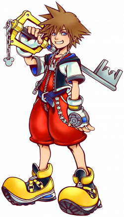 Official art of Sora. Main character. Age 14. As a teenager he has ...