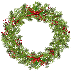 Christmas Wreath PNG Clip Art Image | Gallery Yopriceville - High ...