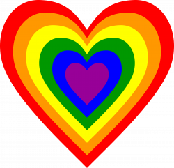 Clipart - Rainbow heart
