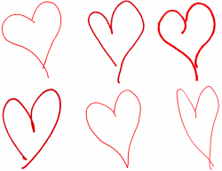 Digital Stamp Design: Hand Drawing Hearts Royalty Free Valentine ...