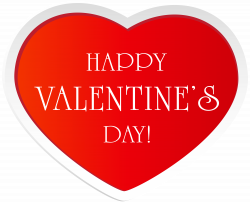 Happy Valentine's Day Red Heart Clip Art Image | Gallery ...