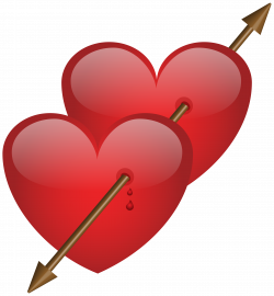Two Hearts with Arrow PNG Clip Art Image | Gallery Yopriceville ...