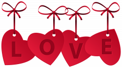 Hearts with Love Decoration PNG Clip Art Image | San Valentino ...