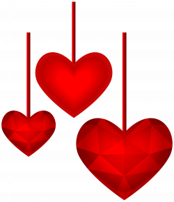 Hanging Red Hearts Transparent PNG Image | Gallery Yopriceville ...