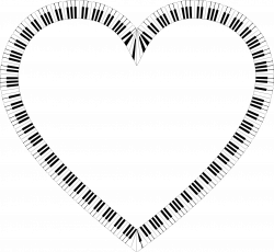 Clipart - Piano Keys Heart