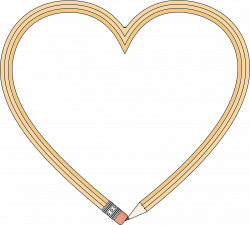 Pencil clipart heart - Pencil and in color pencil clipart heart