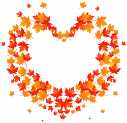Autumn Leaves Heart Transparent PNG Clip Art Image | Gallery ...