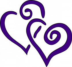 Big Purple Hearts Clip Art at Clker.com - vector clip art online ...