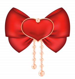 Red Bow with Heart PNG Clipart Picture | Gallery Yopriceville ...