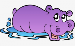 Hand Painted Purple Hippo, Hand, Simple, Adorkable PNG Image and ...