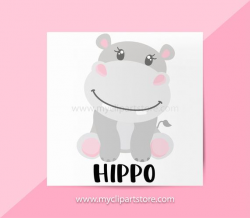 Hippo Clipart Single, Jungle Animals, African Safari ...