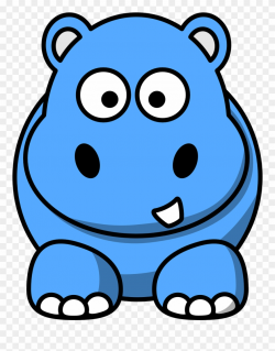 Hippopotamus Blue X Dumielauxepices - Cartoon Hippo Clipart ...
