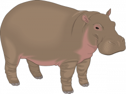 Brown And Purple Hippopotamus Clip Art at Clker.com - vector ...