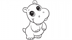 Hippopotamus Coloring Pages, Cliparts and Pictures: Cute ...