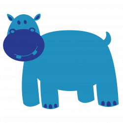 clipartist.net » Clip Art » Colorful Animal Hippo Geometry Scalable ...