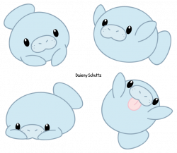 Cute Manatee Drawing at GetDrawings.com | Free for personal use Cute ...