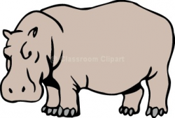 Hippo clipart black and white outline md hippo - ClipartBarn