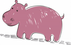 HD Mammal Clipart Pig Hippopotamus Cartoon Png ...