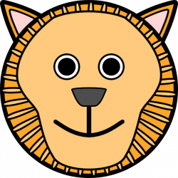 Lion Rounded Face Clip Art at Clker.com - vector clip art online ...