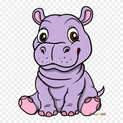 Drawing Hippopotamus Pygmy Hippo Clipart (#2659477) - PinClipart