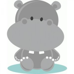 Silhouette Design Store - View Design #57924: baby hippo ...