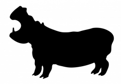 Hippopotamus Silhouette Clipart Free Stock Photo - Public ...