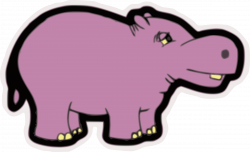 Clipart - Hippo