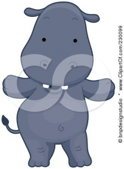 Royalty-Free (RF) Clipart Illustration of a Happy Hippo ...
