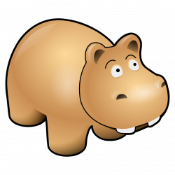 Hippo | Free Stock Photo | Illustration of a cartoon hippo | # 10701