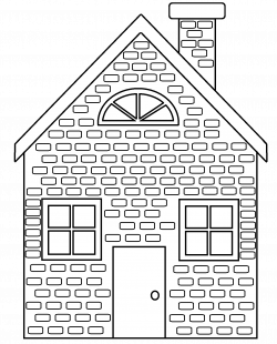 28+ Collection of Brick House Clipart Black And White | High quality ...