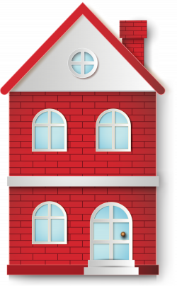 House Brick Villa - Red cartoon brick house 2000*3238 transprent Png ...