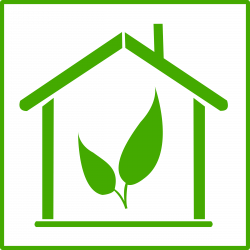 Clipart - eco green house icon