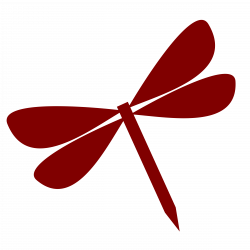 Clipart - Dragonfly - one color- flat