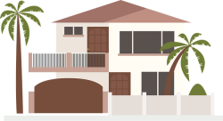 House, Clip Art, Modern, Palm Trees | House Vector | Build ...